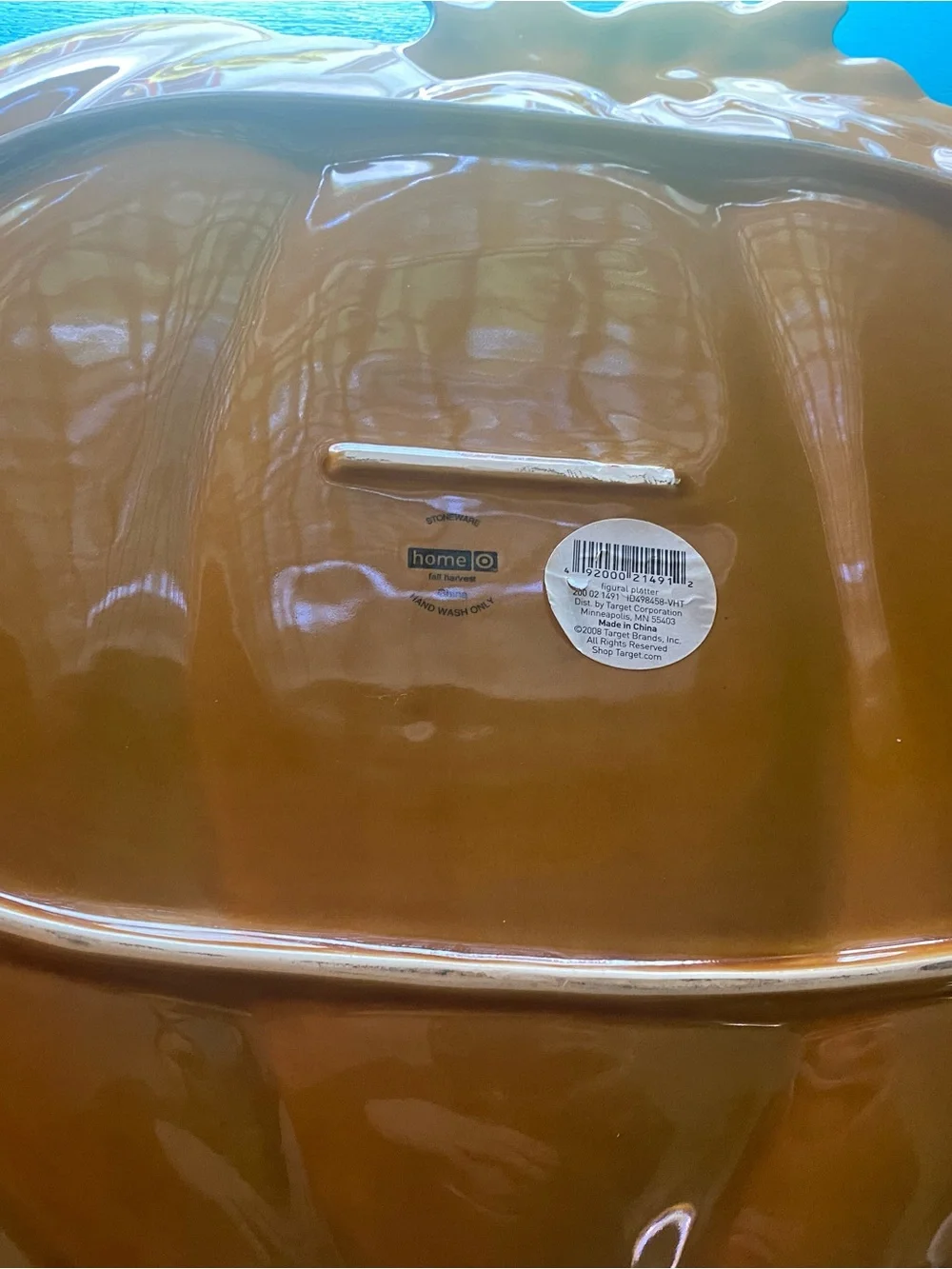 Large Ceramic Pumpkin Platter